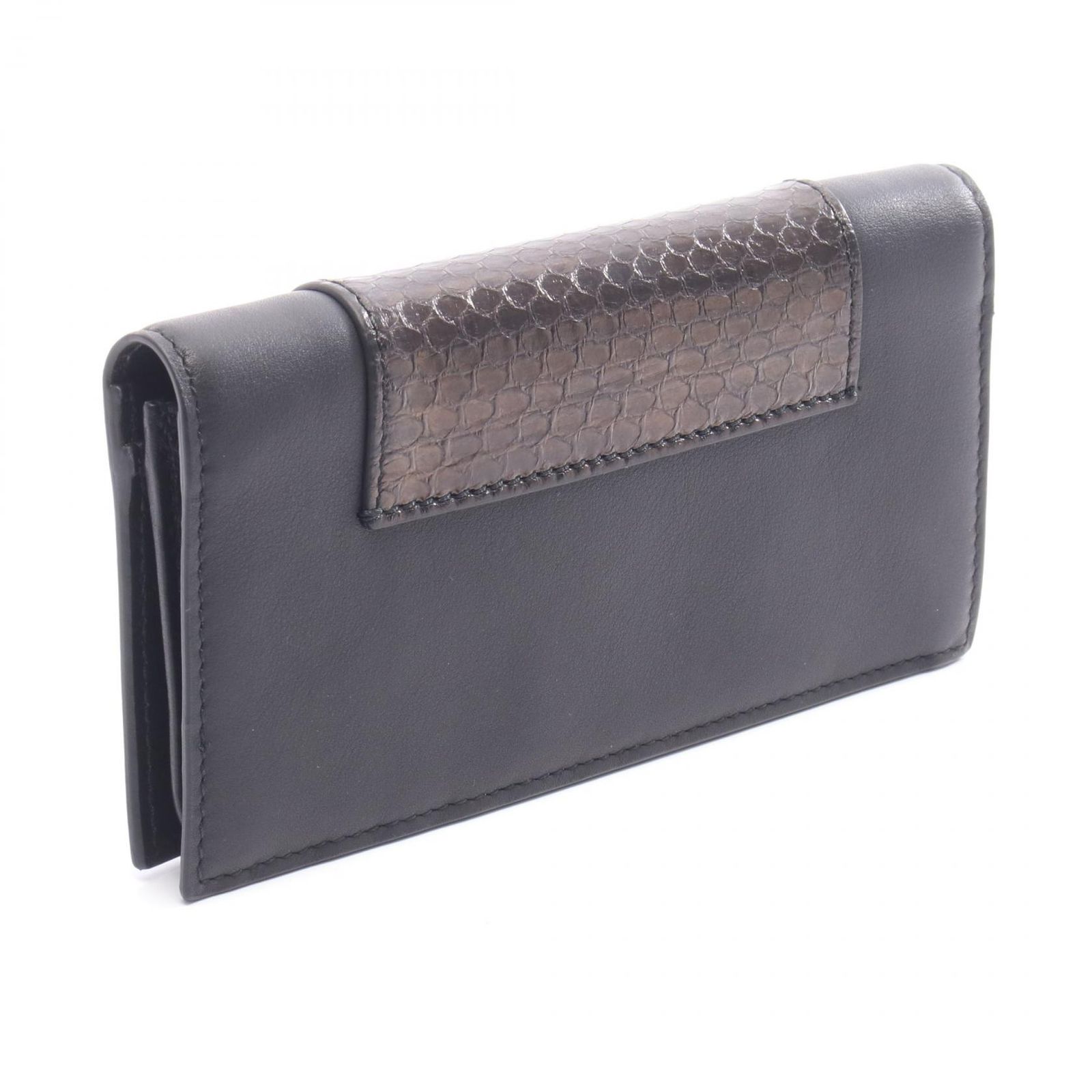 グッチ GUCCI 札入れ 386836 ブラック レザー エキゾチックレザー 長札入れ レディース A