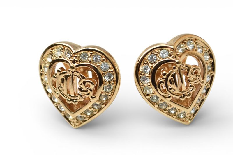 Dior ディオール　ゴールドハート Rモチーフ ネックレス＆イヤリングセット Christian Dior ハート型ネックレスとイヤリングセット Christian Dior