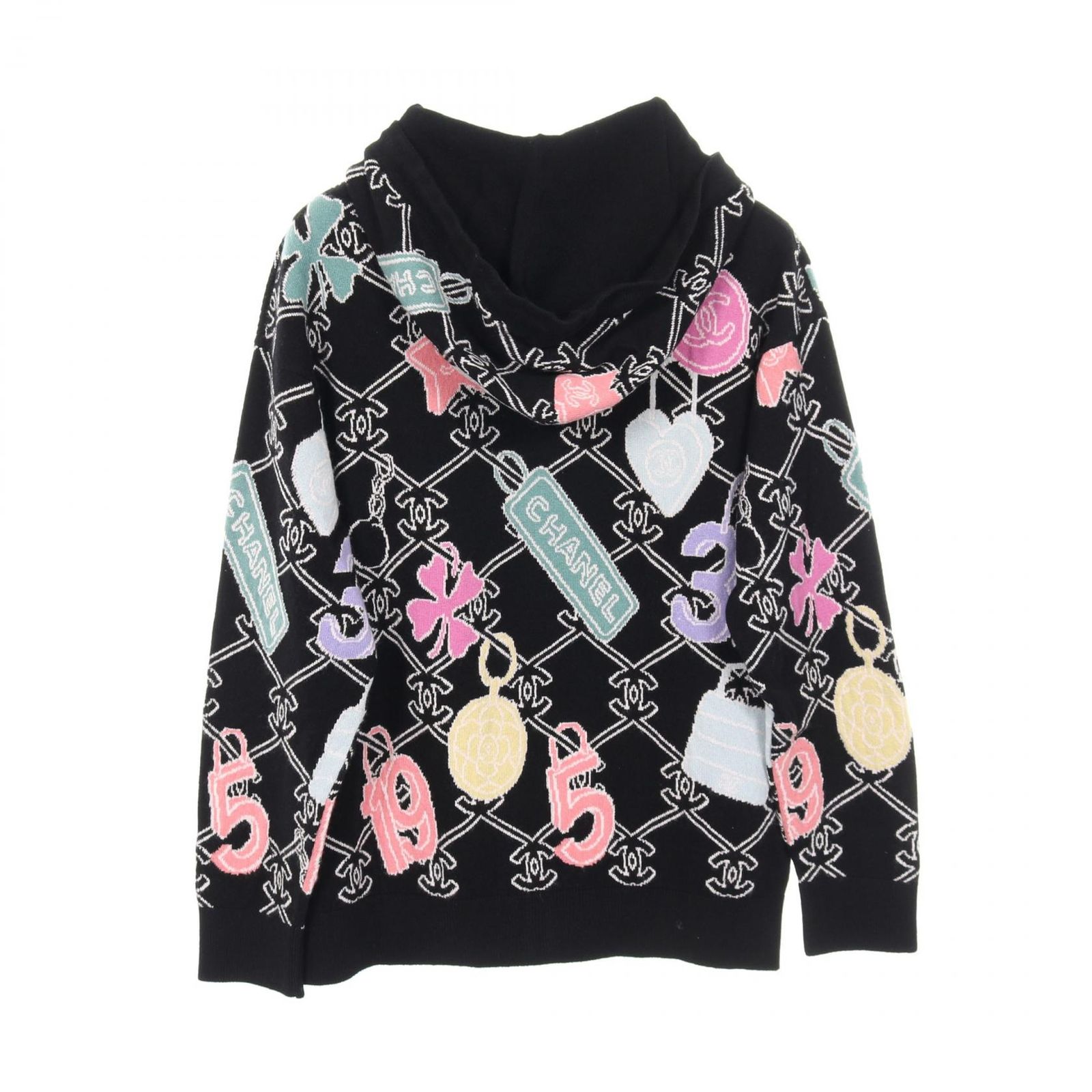 CHANEL パーカー　カシミヤ　38 シャネル CHANEL パーカー ココマーク ニット カシミヤ パーカー