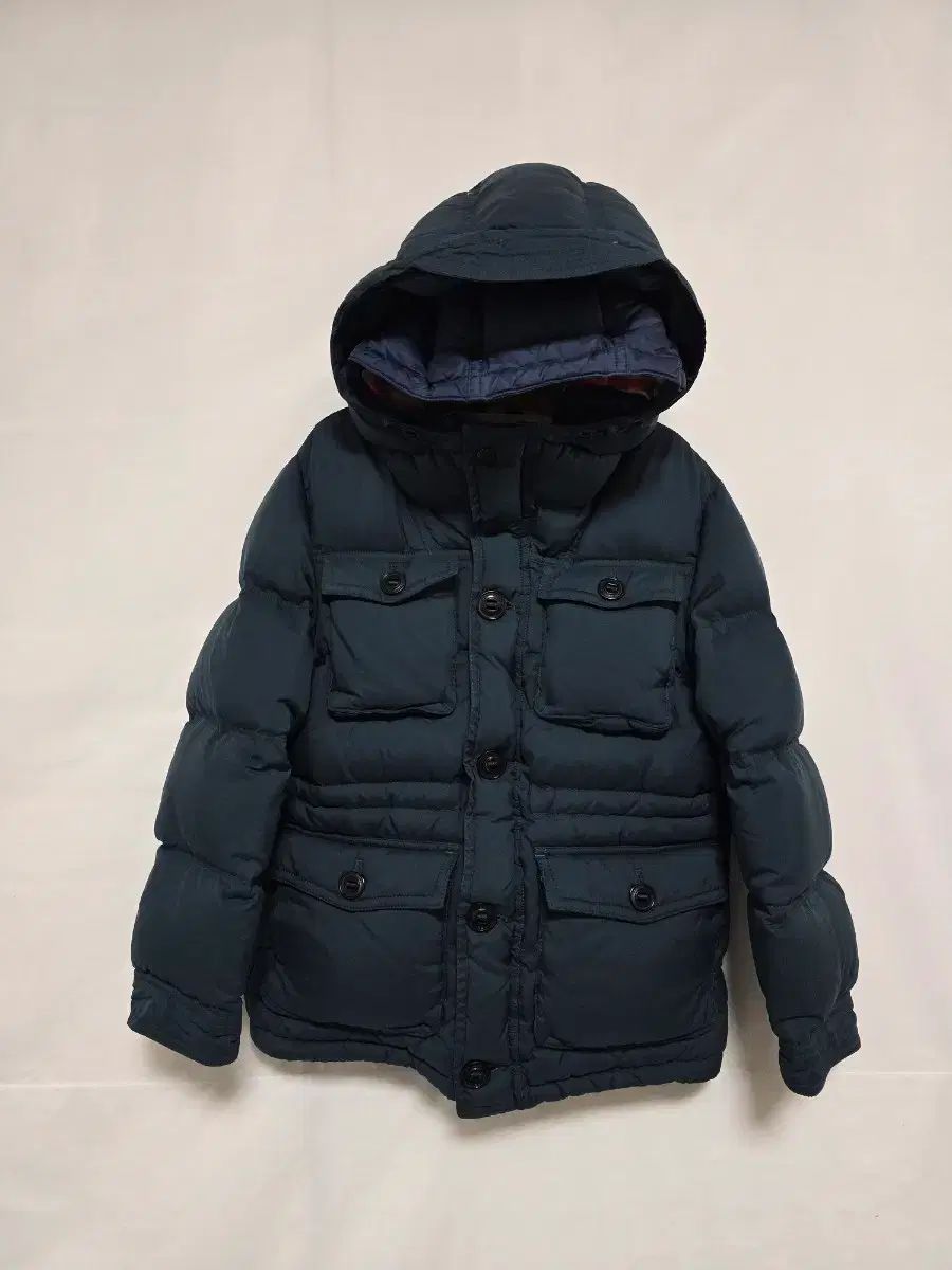 バーバリー ネイビー フーディー ダウンジャケット レイヤード ジャケット キッズ 7-8歳 1219