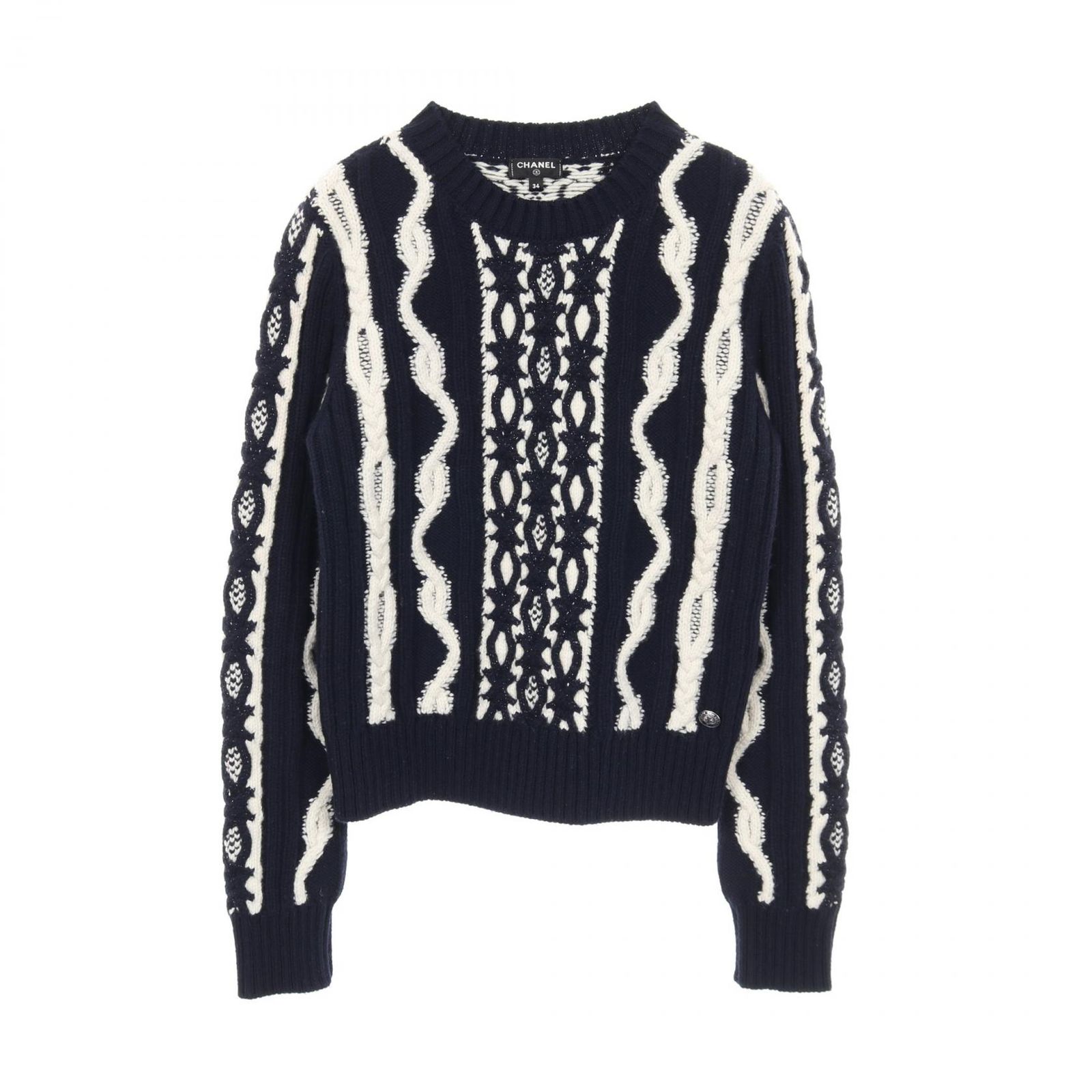 シャネル CHANEL ニット ケーブルセーター P59228K07759 ウール
