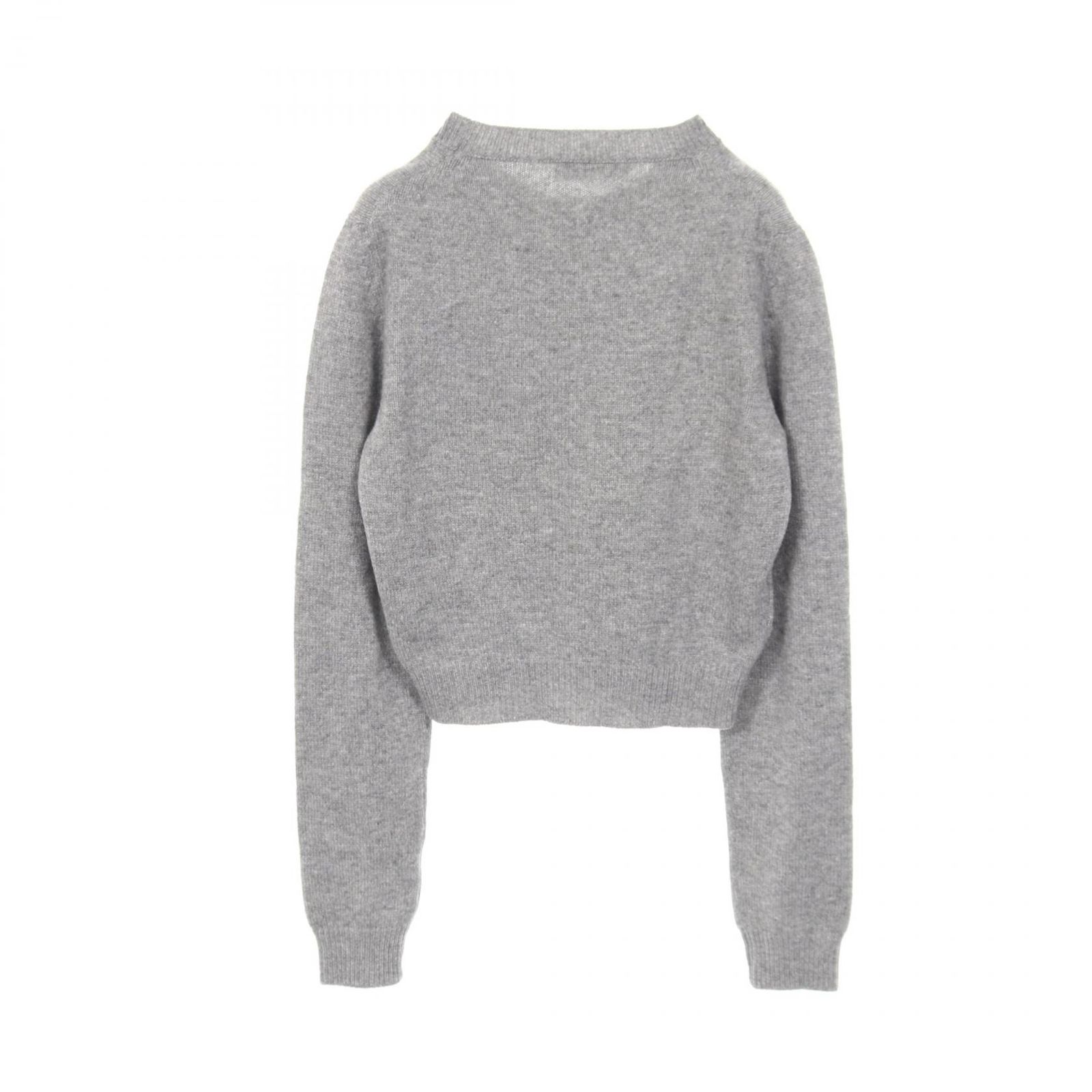 ミュウ ミュウ Miu Miu ニット ビーズロゴ クロップド MML725 カシミヤ