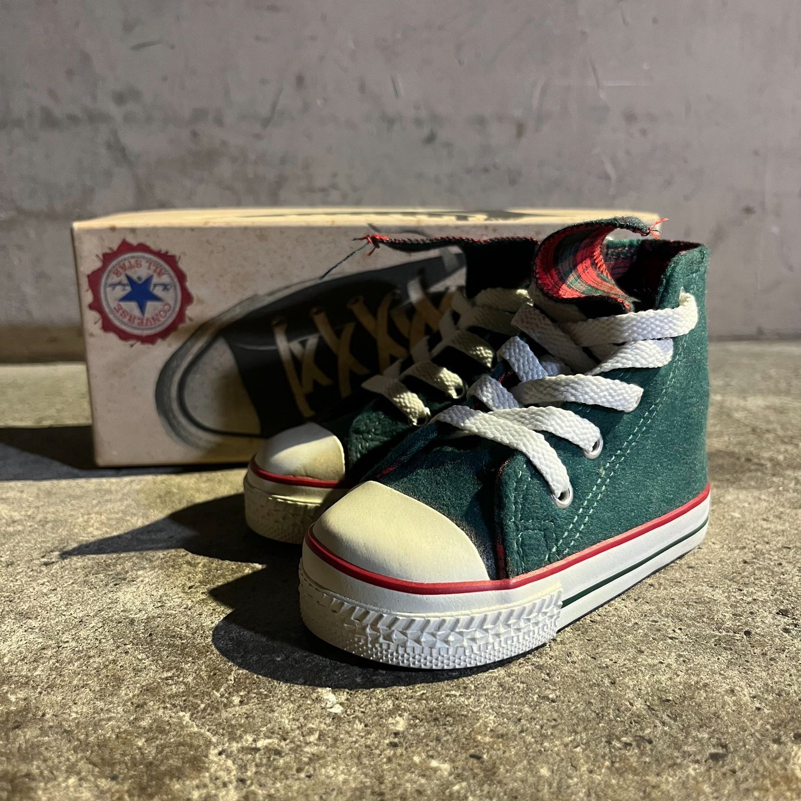 USA 90 s SMALL STAR HI 12 5 cm グリーン コンバース ALL スモールスター オールスター ハイカット キッズ