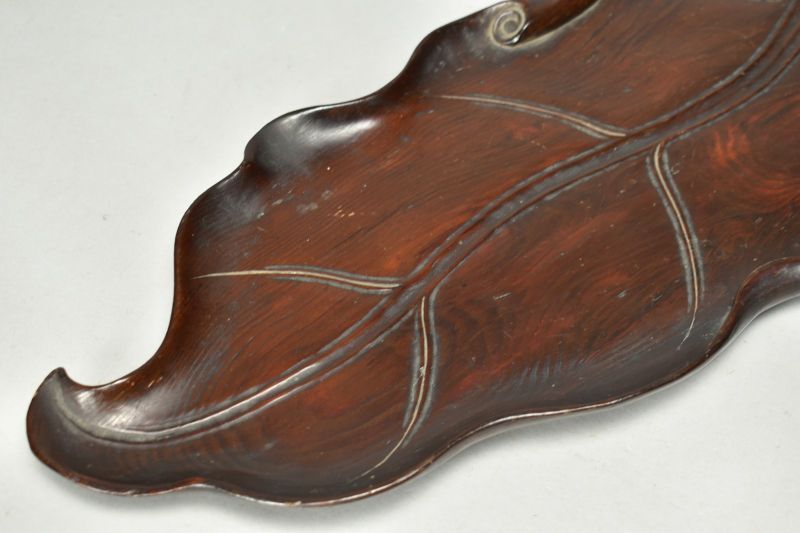 蔵A5365b】古美術 唐木 葉形盆 煎茶盆 江戸期 幅59㎝ - メルカリ