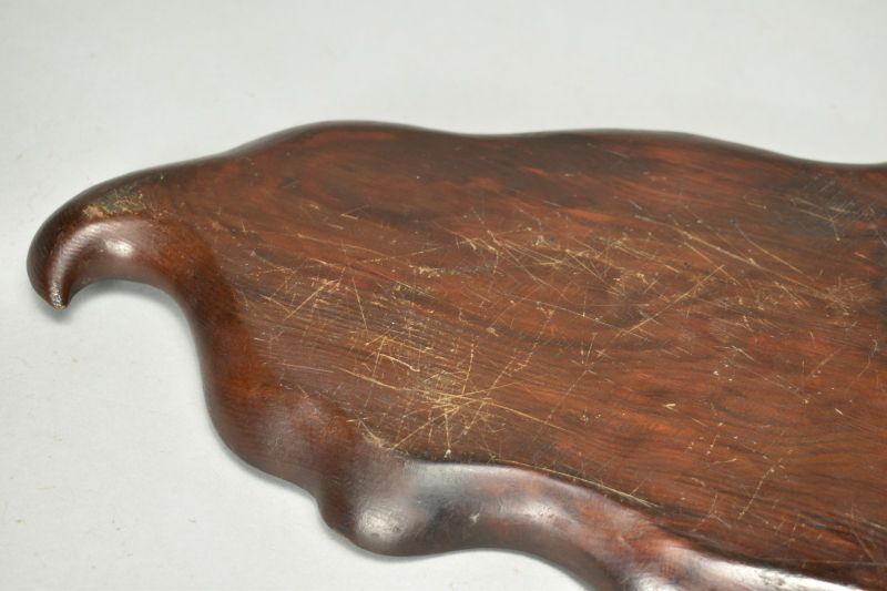 ◆楾◆ 古美術品 木彫 素堂作 葉盆 73cm 煎茶盆 煎茶道具 唐物骨董 ◇楾◇ 古美術品 木彫 素堂作 葉盆 73cm 煎茶盆 煎茶道具