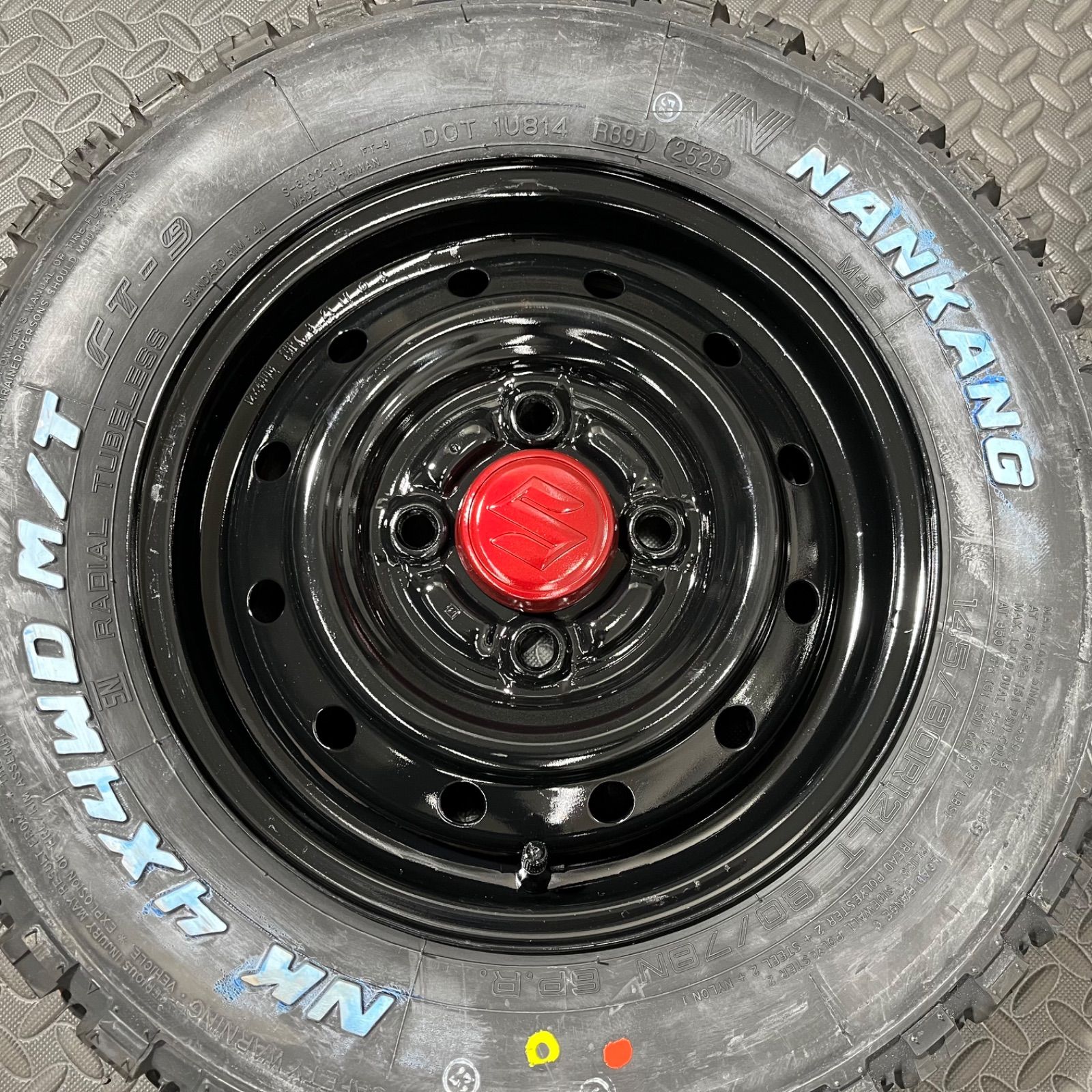 25年製 タイヤ 145 80 R 12 87 N LT ナンカン FT 9 M T スズキ キャリィ エブリィ 夏タイヤ ブロックタイヤ ホワイトレター 1314 E