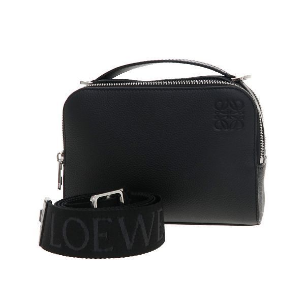 ロエベ クロスボディカメラバッグミニ ソフトグレインカー Aランク