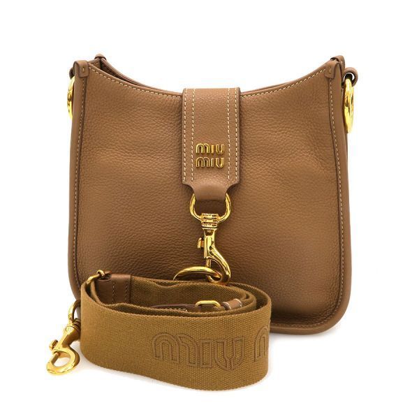 ミュウミュウ ロゴレザーショルダー 5 BC 122 Aランク