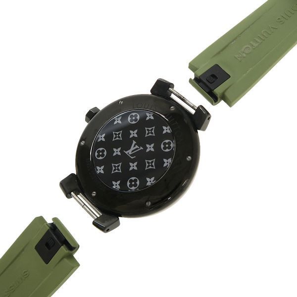 ルイヴィトン タンブールオールブラックGM 39mm QA049Z メンズ 腕時計