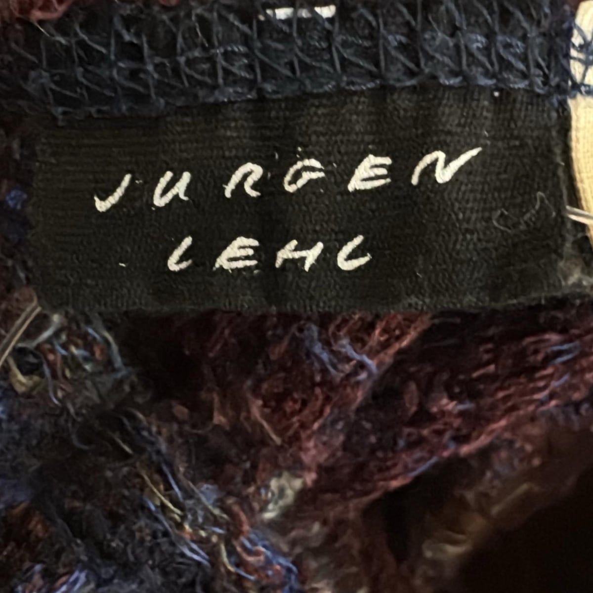  JURGEN LEHL ヨーガンレール スカート サイズM レディース - ボルドー×ブルー×マルチ ひざ丈 ニット その他 スカート