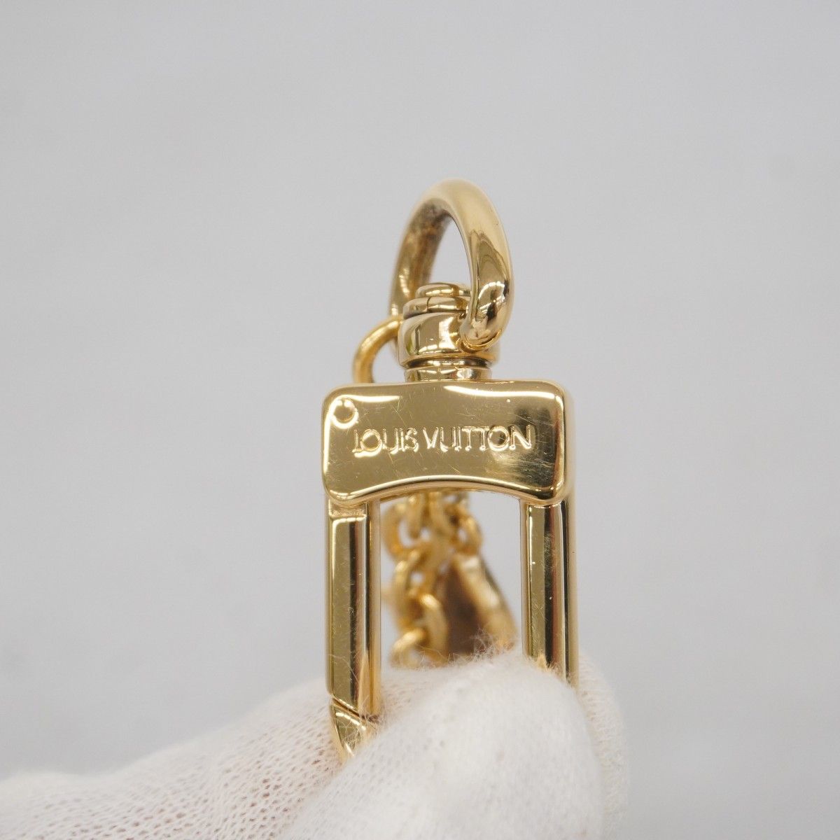 5 pc 3390 ルイヴィトン キーホルダー チェーン スプリングストリート M 00540 ゴールド マルチ レディース