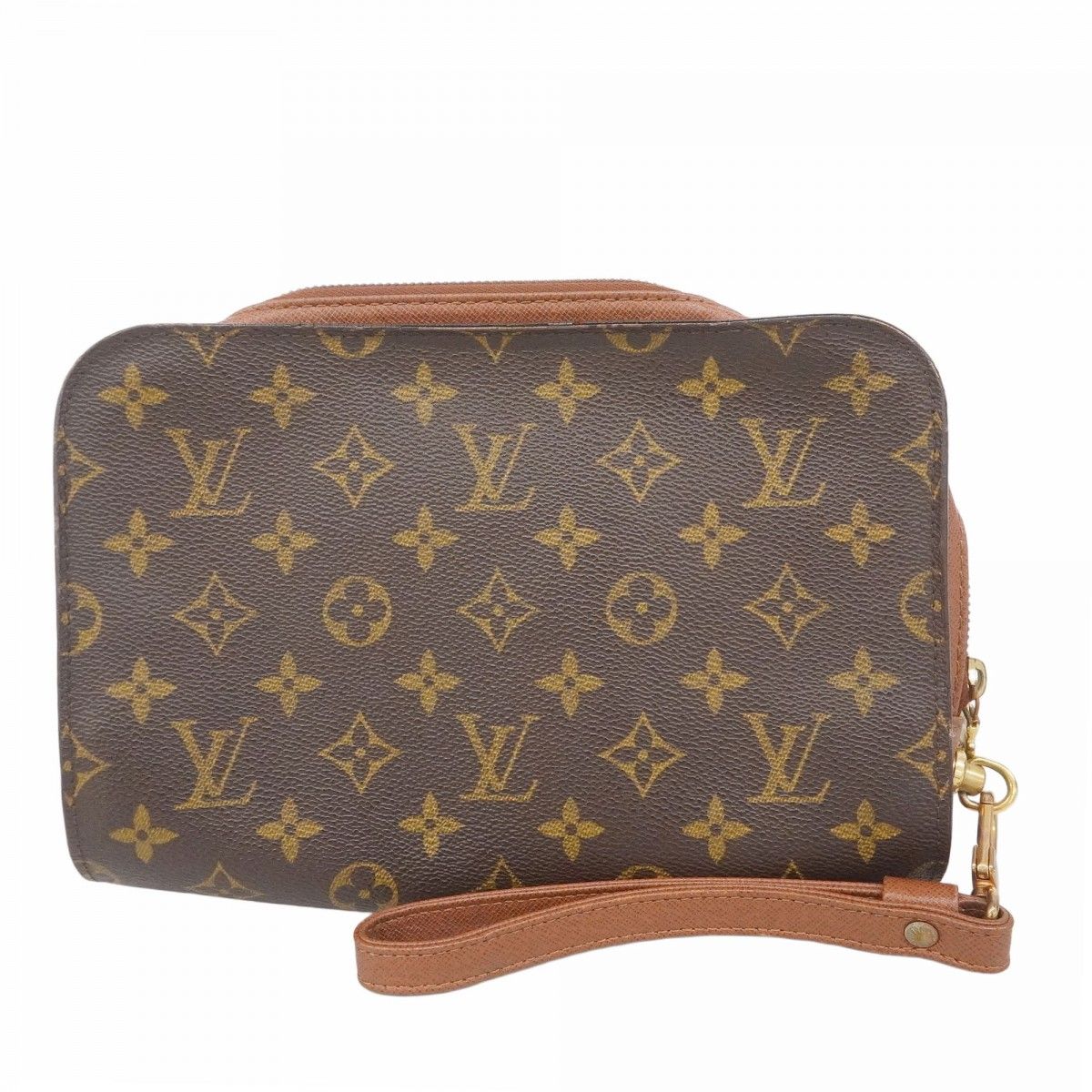 5 pc 3218 k ルイヴィトン クラッチバッグ モノグラム オルセー M 51790 ブラウン メンズ