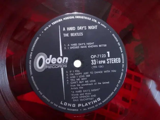 日本 LP The Beatles ー 1964 年 早い RED WAX