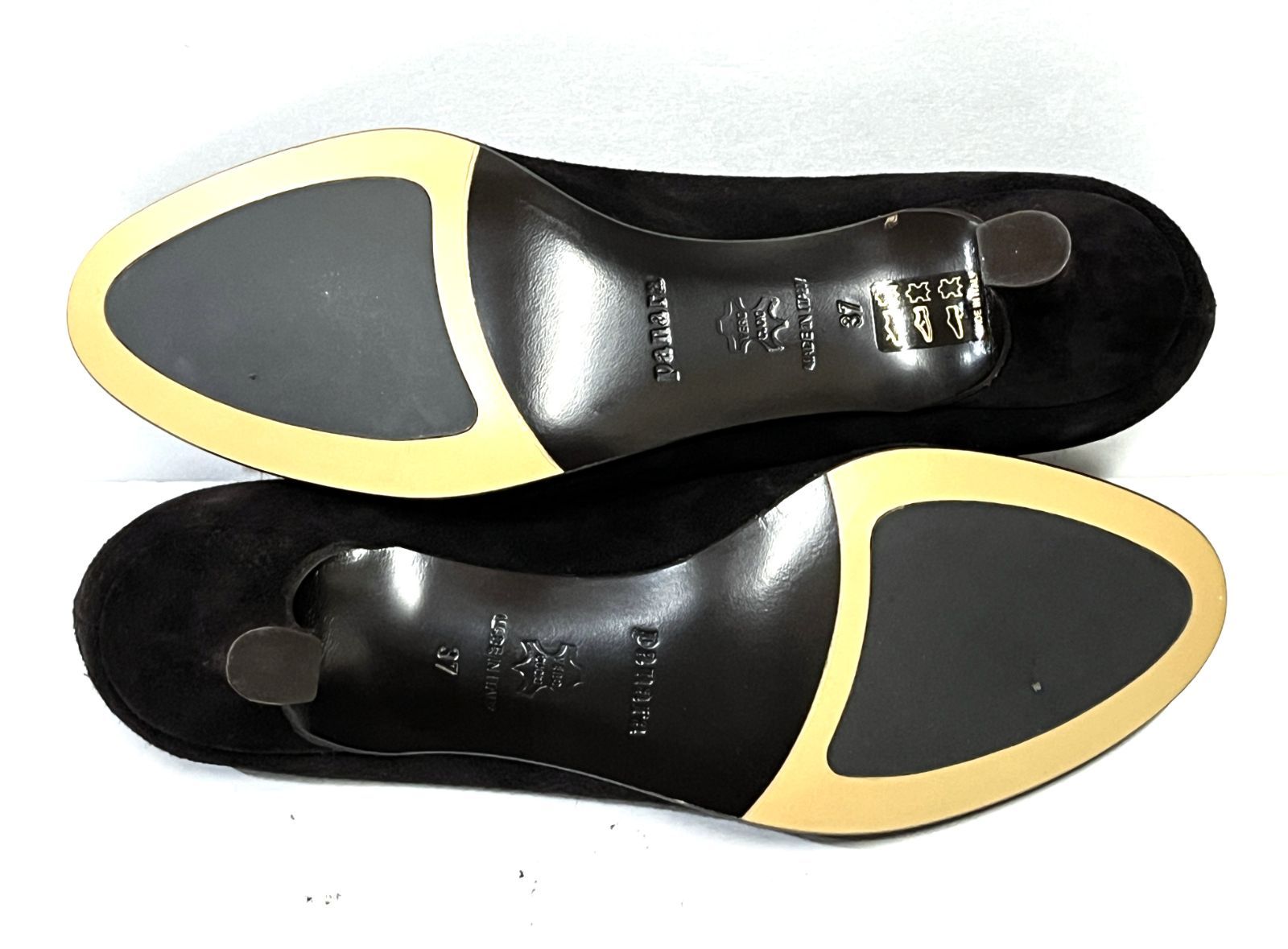 スエードヒールパンプス 靴