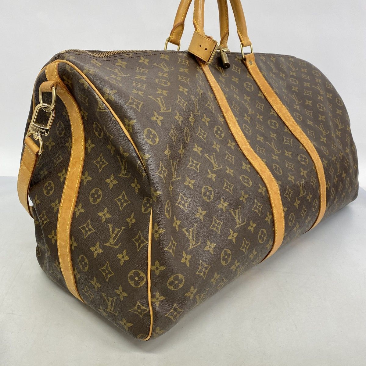 5 pc 3411 ルイヴィトン ボストンバッグ モノグラム キーポルバンドリエール60 M 41412 ブラウン メンズ レディース ユニセックス