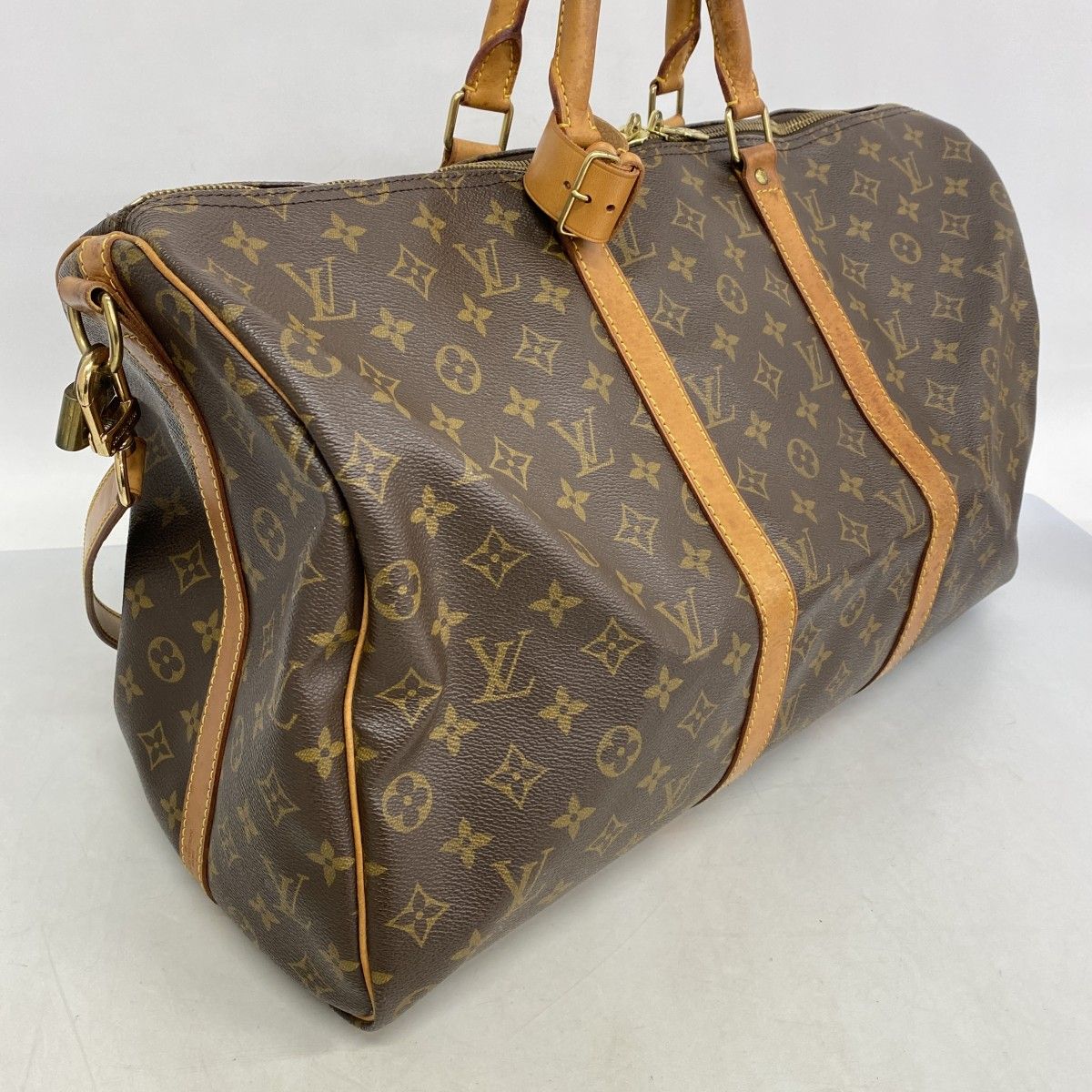 5pc3427】ルイヴィトン ボストンバッグ モノグラム キーポルバンド