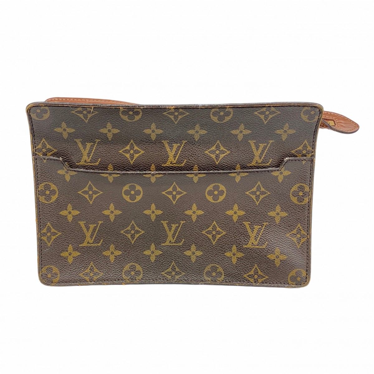 5 pc 3436 ルイヴィトン クラッチバッグ モノグラム ポシェットオム M 51795 ブラウン メンズ