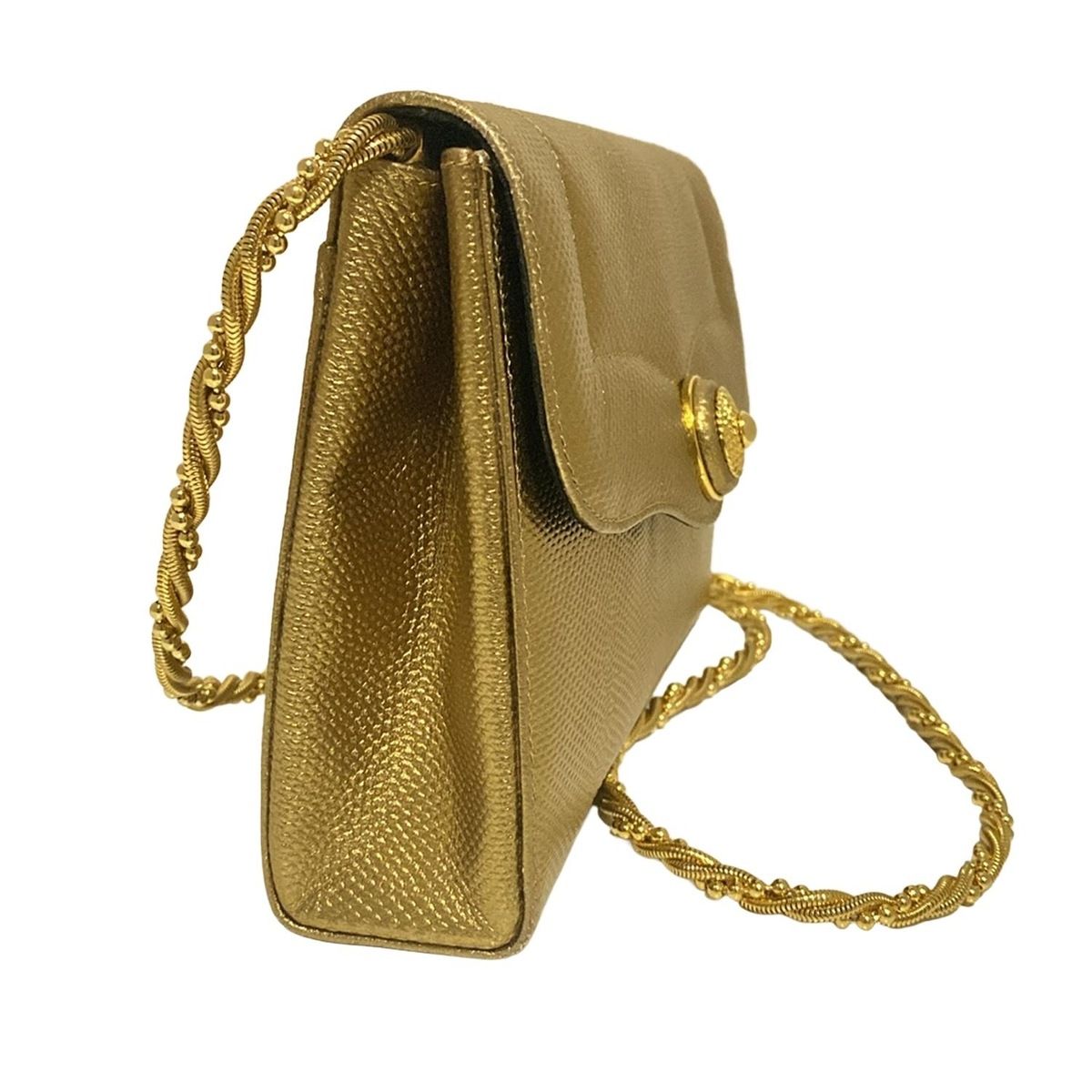 RODO(ロド) ショルダーバッグ - ゴールド 型押し加工/チェーン