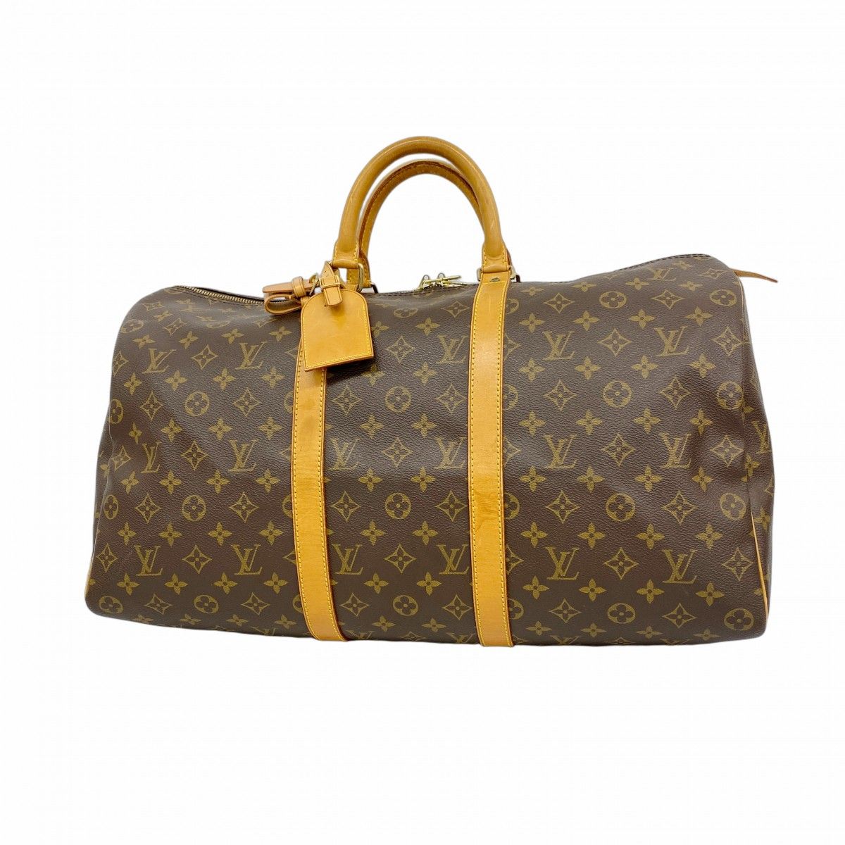 5 pc 3493 ルイヴィトン ボストンバッグ モノグラム キーポル50 M 41426 ブラウン メンズ レディース ユニセックス