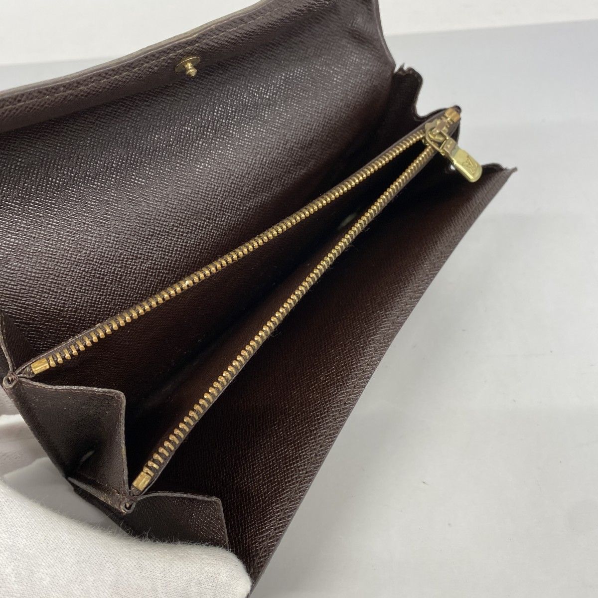 5pc3492】ルイヴィトン 長財布 ダミエ ポシェットポルトモネクレディ