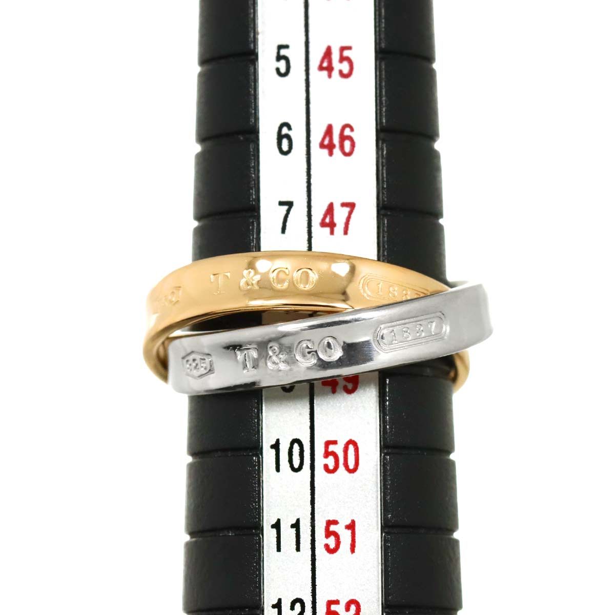 ティファニー TIFFANY&Co. インターロッキング 9号 リング K18 PG SV