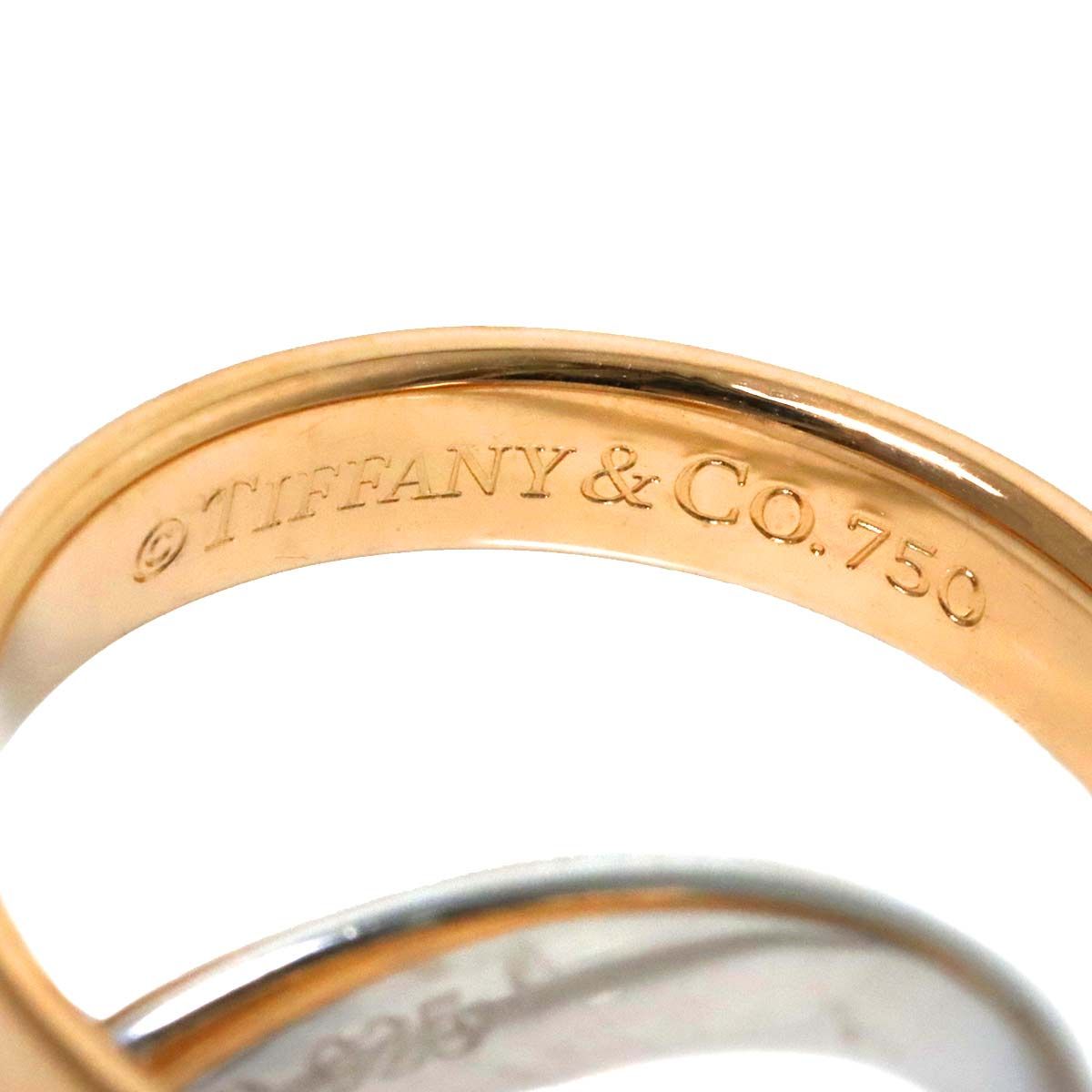 ティファニー インターロッキングリング 18金シルバーコンビ ティファニー インターロッキングリング 18金シルバーコンビ