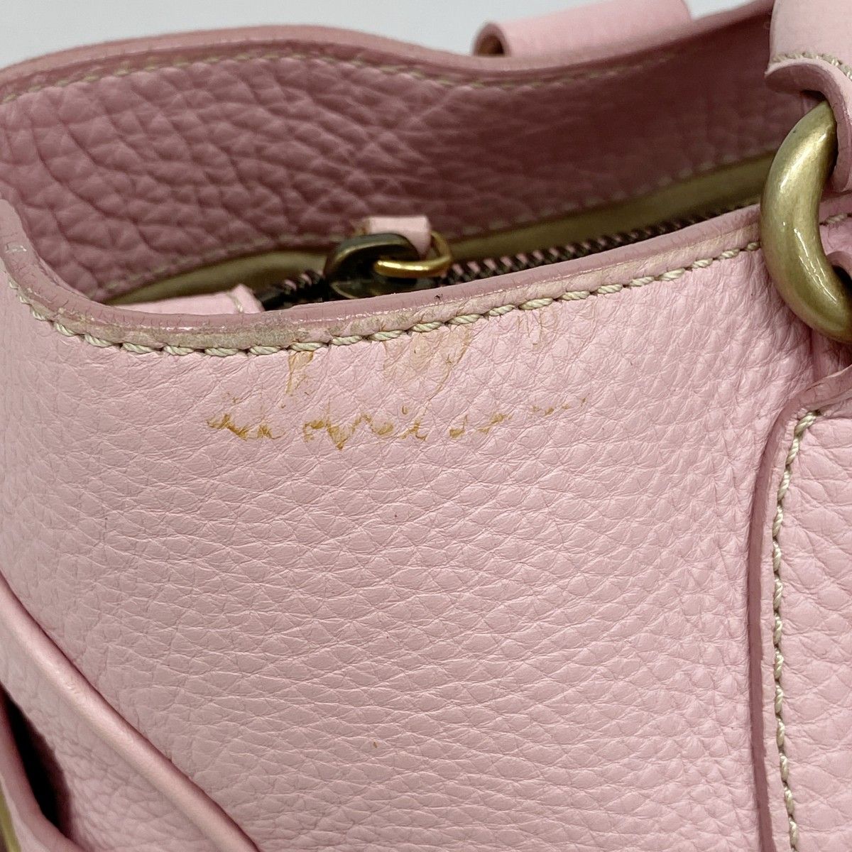 5pc3548】セリーヌ ハンドバッグ ブギー レザー ピンク ゴールド金具