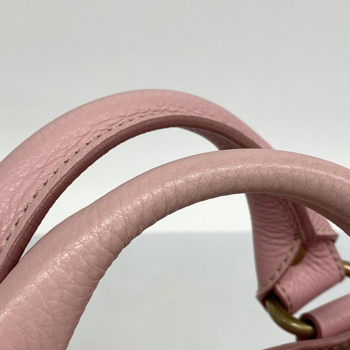 5pc3548】セリーヌ ハンドバッグ ブギー レザー ピンク ゴールド金具