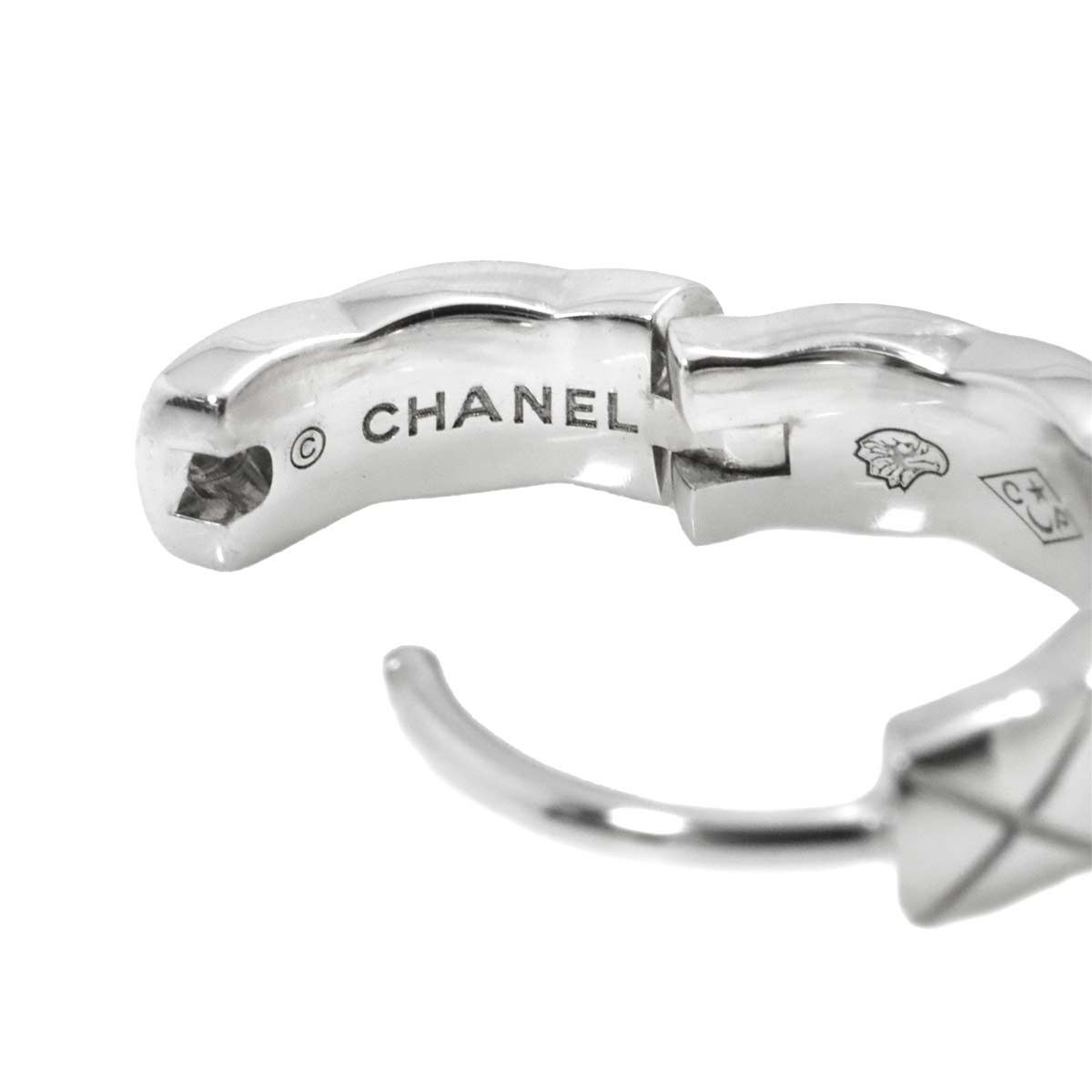 シャネル CHANEL ココクラッシュ ピアス K18 WG 750 片方のみ 片耳
