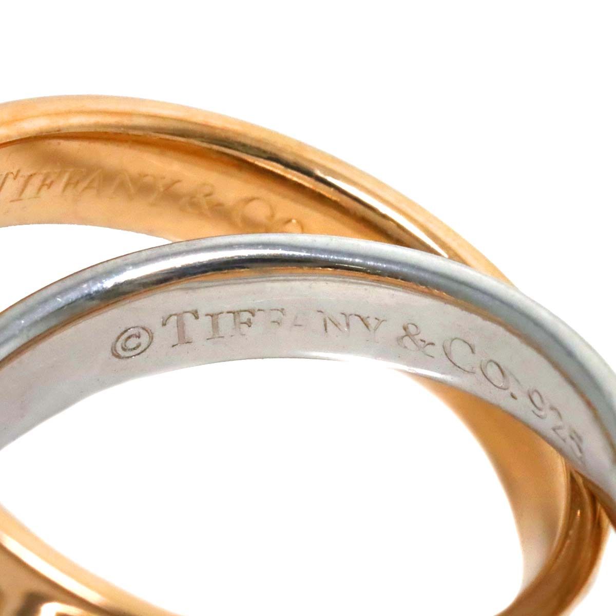 ティファニー TIFFANY&Co. インターロッキング 6号 リング K18 PG SV