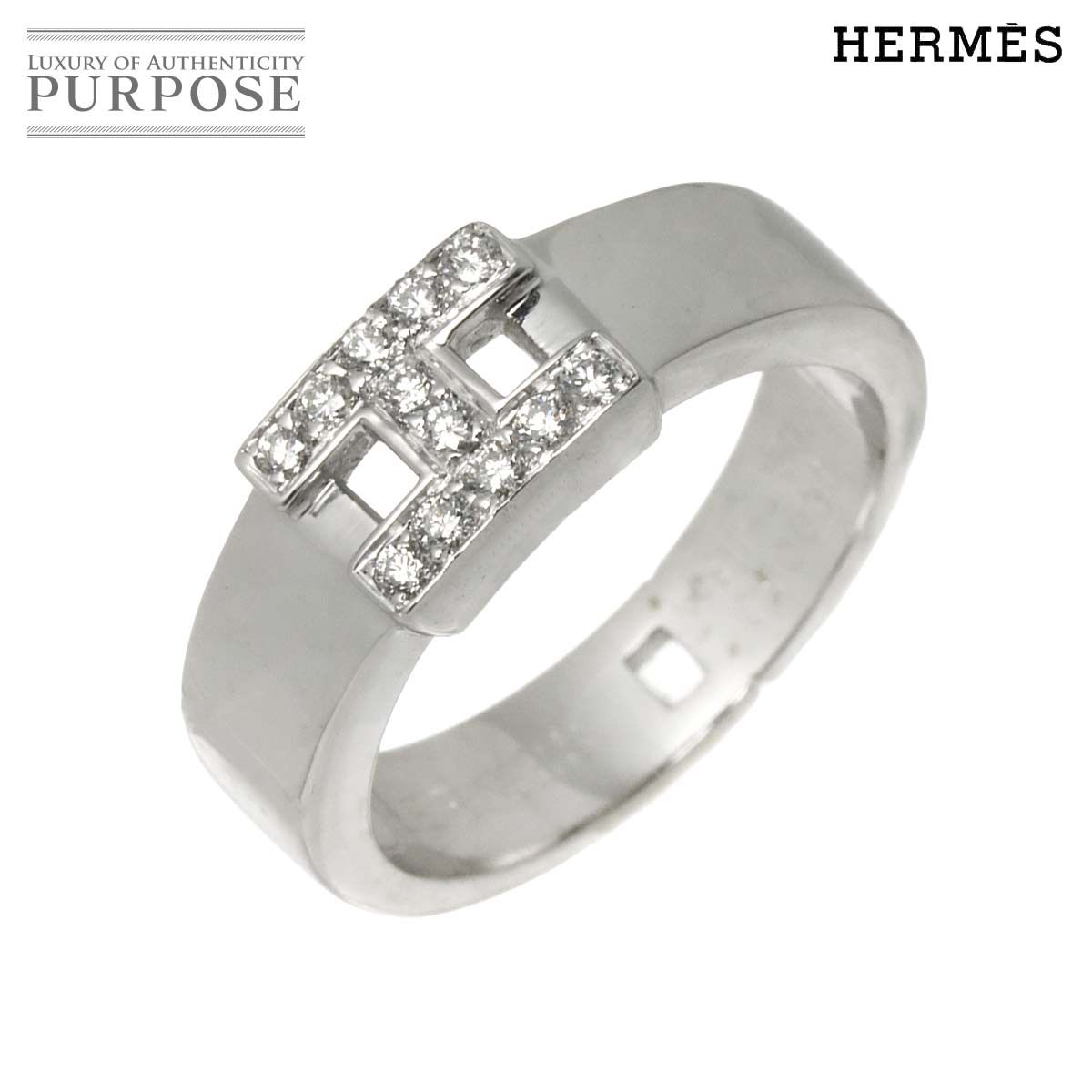 エルメス HERMES ニュー ヘラクレス #49 リング ダイヤ K18 WG