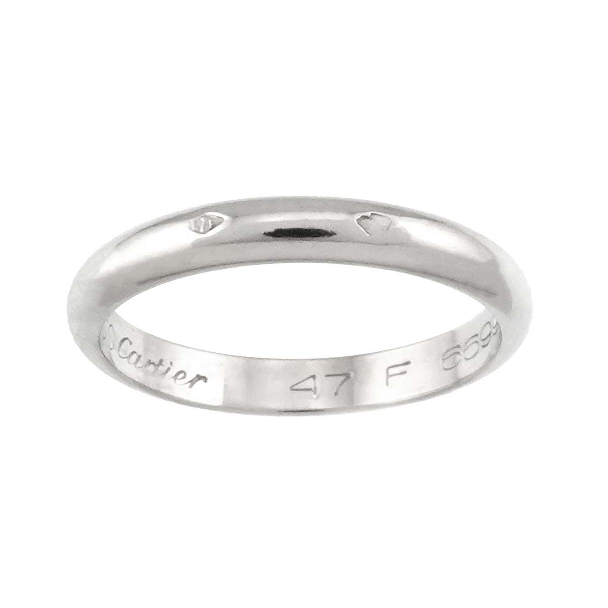 カルティエ Cartier 1895 クラシック #47 リング Pt 幅2.5mm プラチナ