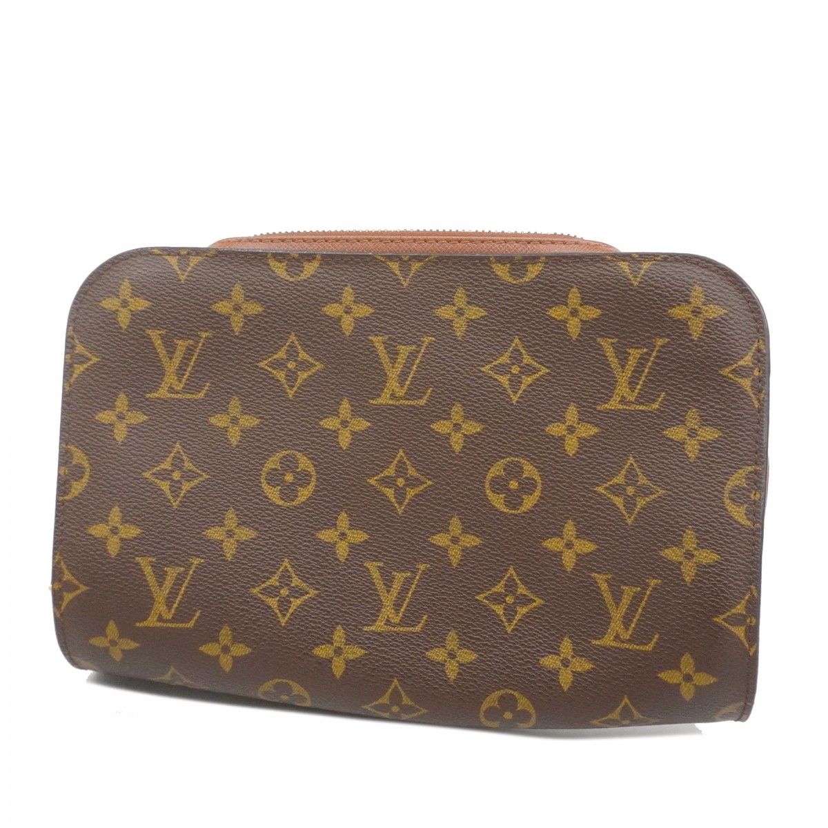 5 pc 3611 ルイヴィトン クラッチバッグ モノグラム オルセー M 51790 ブラウン レディース