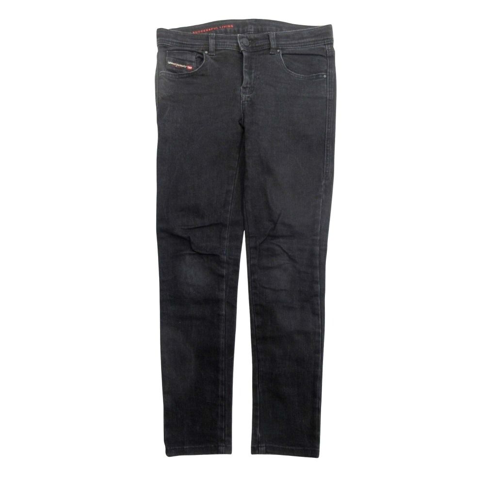本物保証，格安 美品 DIESEL ディーゼル スキニー デニム ジーンズ パンツ 5ポケット ストレッチ 12Y 150/160 ブラック 黒 キッズ 古着 中古 USED 長ズボン・ロングパンツ