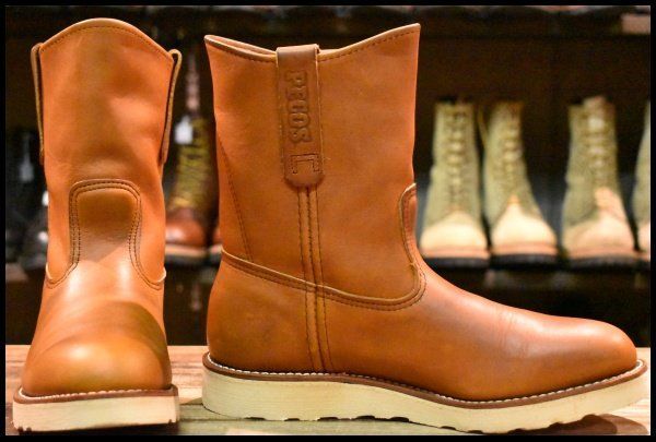 7.5 D 05年 レッドウィング 866 ペコス 茶 オロイジナル プルオン クッションソール ブーツ redwing pecos FL 062