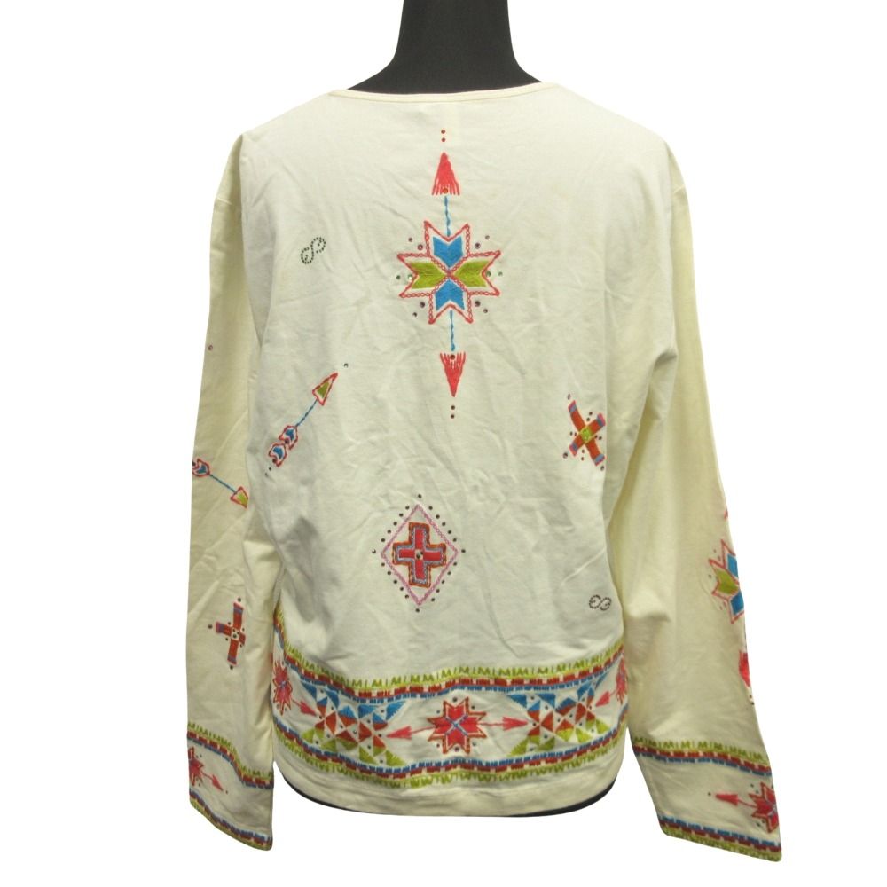 ESCADA SPORT エスカーダ スポーツ ネイティブ 刺繍 ロング Tシャツ