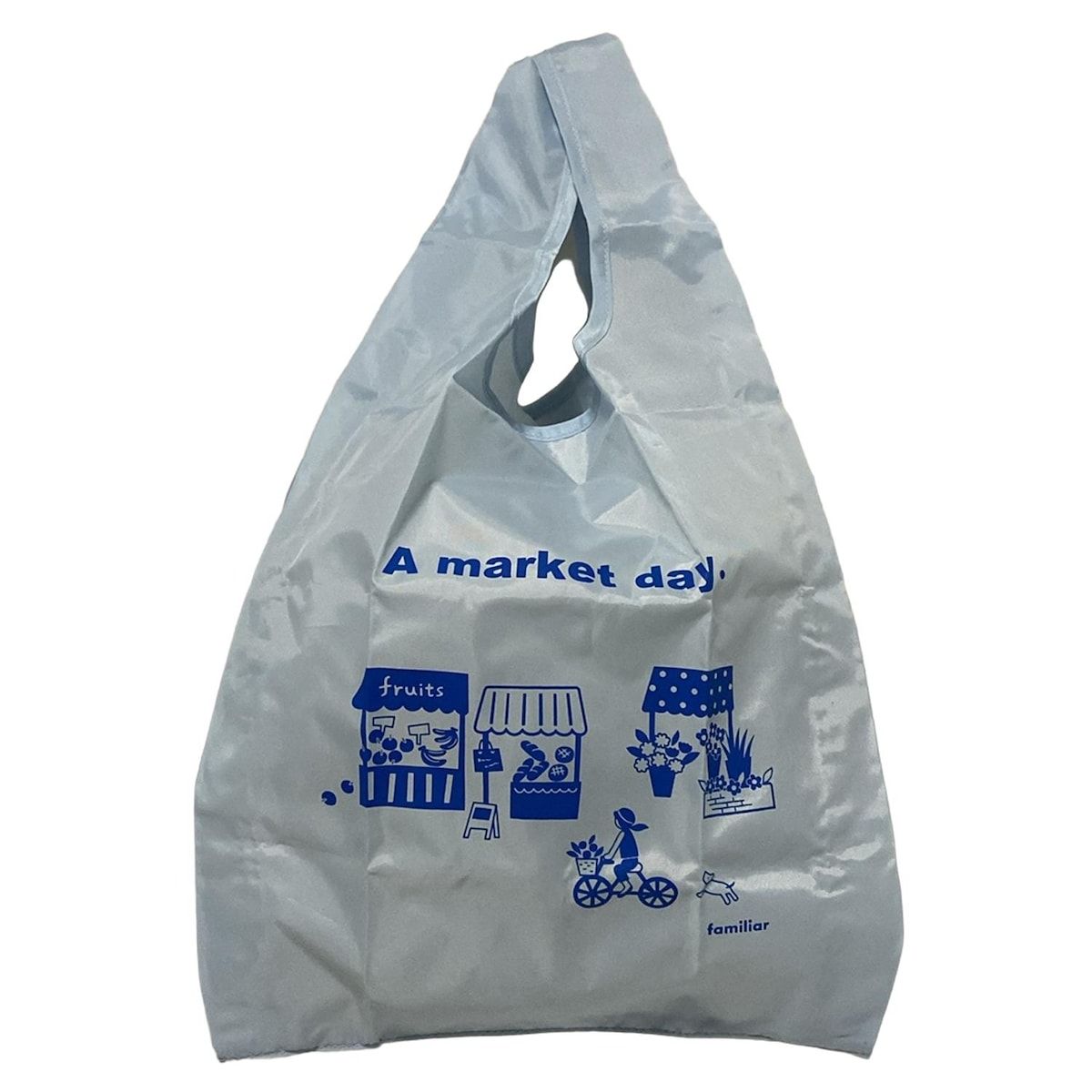 familiar(ファミリア) トートバッグ - ライトブルー×ブルー エコバッグ