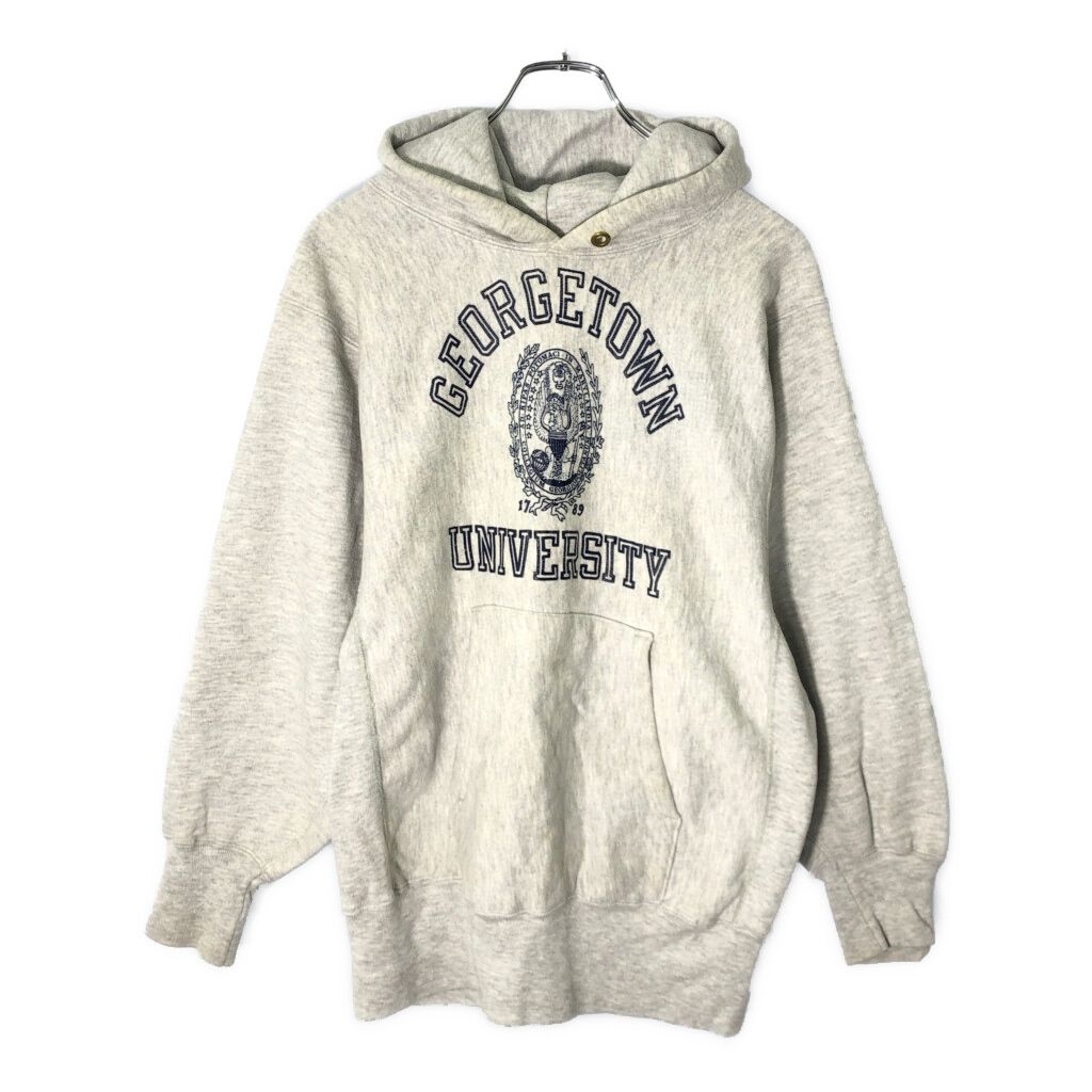 80年代 Champion チャンピオン REVERSE WEAVE リバースウィーブ スウェットパーカー カレッジ グレー メンズ M 古着 V 9319