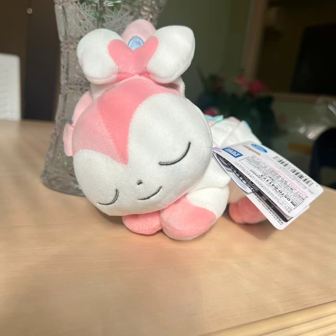 ポケモン ニンフィア 寝そべりぬいぐるみ ポケモン ニンフィア ぬいぐるみ おやすみ 寝そべり リボン ピンク