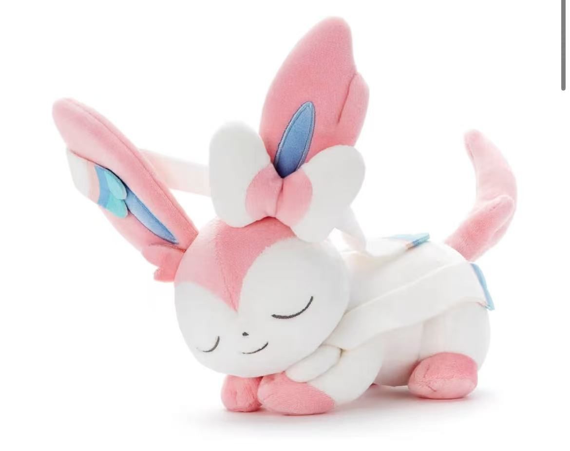 ポケモン ニンフィア ぬいぐるみ おやすみ 寝そべり リボン ピンク