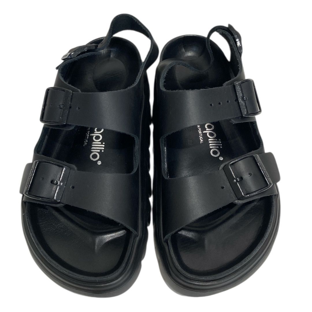 papillio パピリオ ミラノ チャンキーサンダル スポーツ ブラック 35 22.5 cm レディース ゴーゴー 草2786