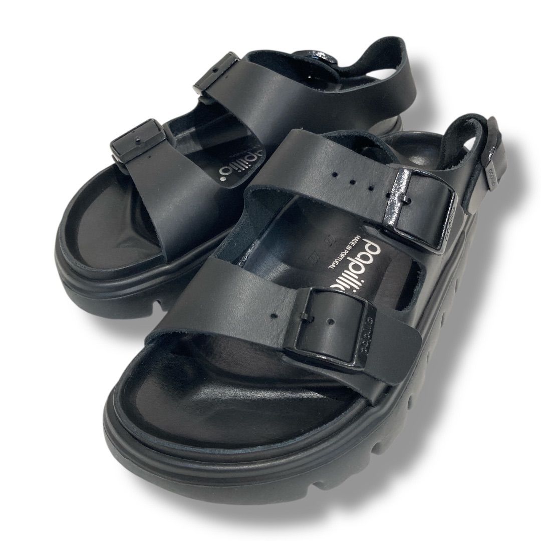 papillio パピリオ ミラノ チャンキーサンダル スポーツ ブラック 35 22 5 cm レディース ゴーゴー 草2786
