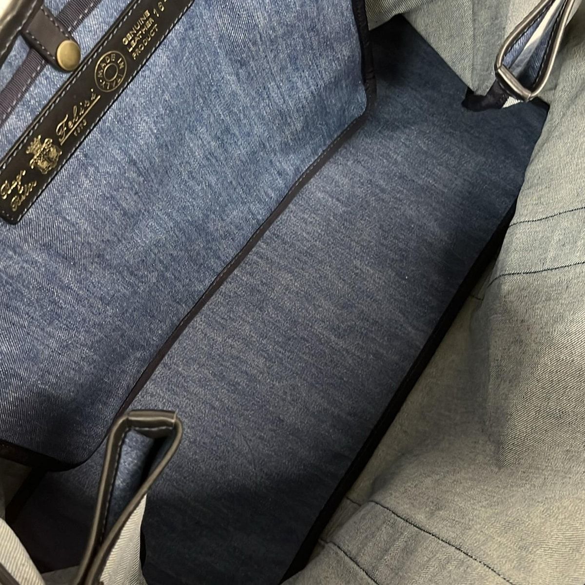 Felisi(フェリージ) トートバッグ - 16-45 ブルー×ネイビー×黒 レザー