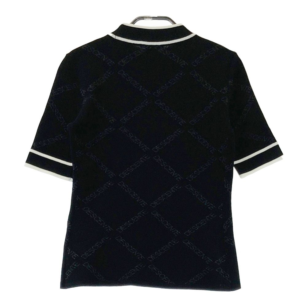 サイズ：M DESCENTE GOLF デサントゴルフ モックネック 半袖ニット