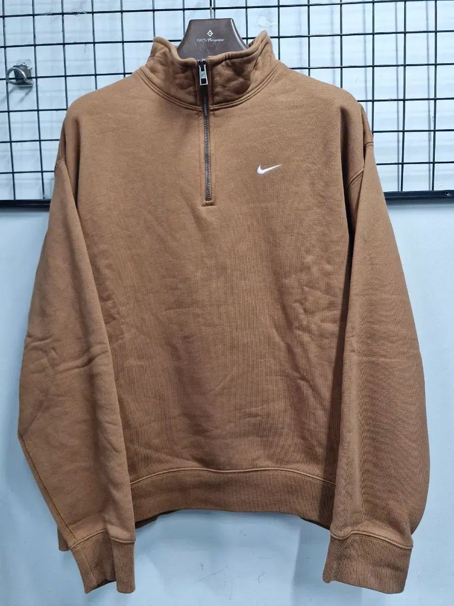 100 L NIKE ナイキ ソロ SOLO スウッシュ 쿼터집 起毛 スウェット ブラウン