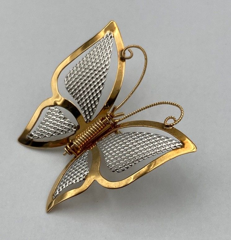 K18/Pt900 バタフライモチーフ 蝶々 ブローチ 中古 D4 - メルカリ