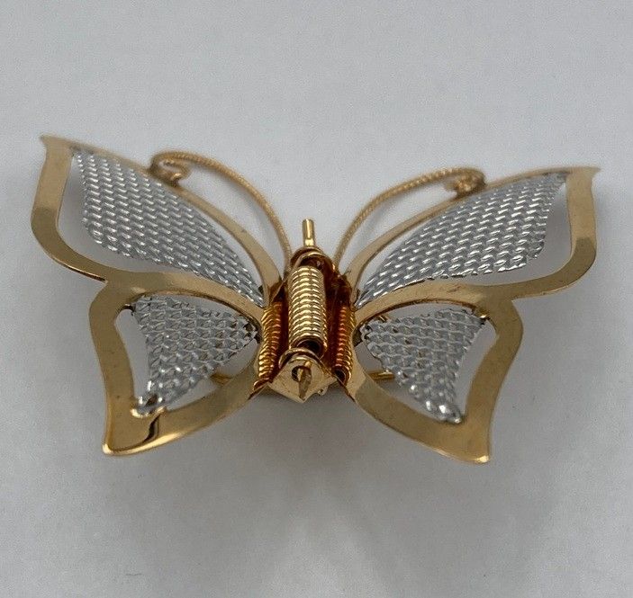 K18 バタフライモチーフ　ブローチ K18ブローチ 蝶モチーフ 3.2g K18 ブローチ(蝶々)