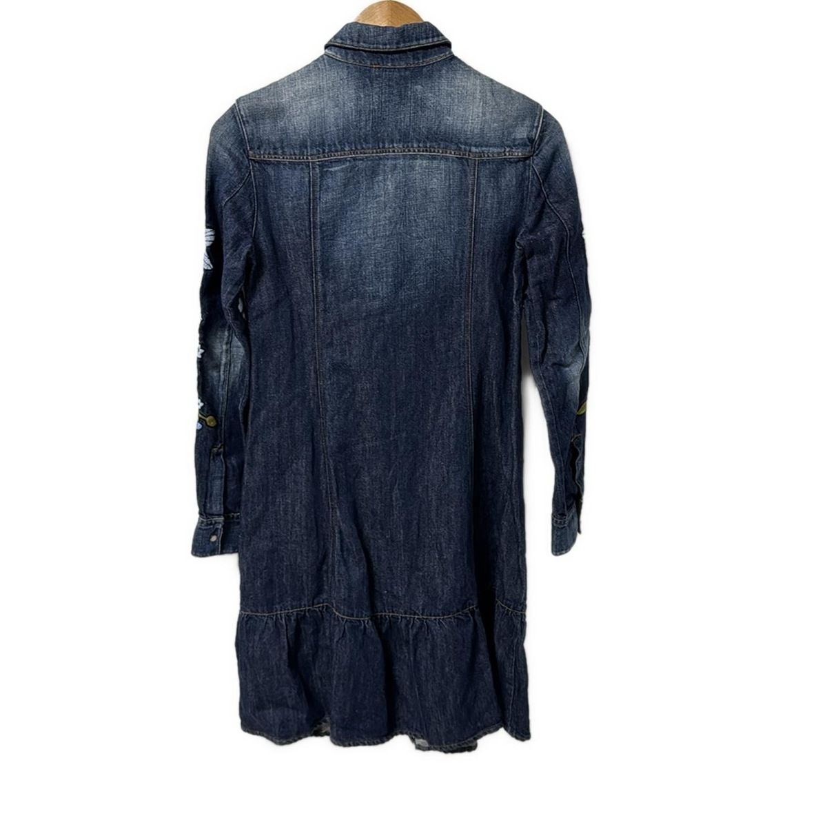 エンポリオアルマーニ ワンピース サイズ38 S レディース - ダークネイビー×ライトブルー×カーキ