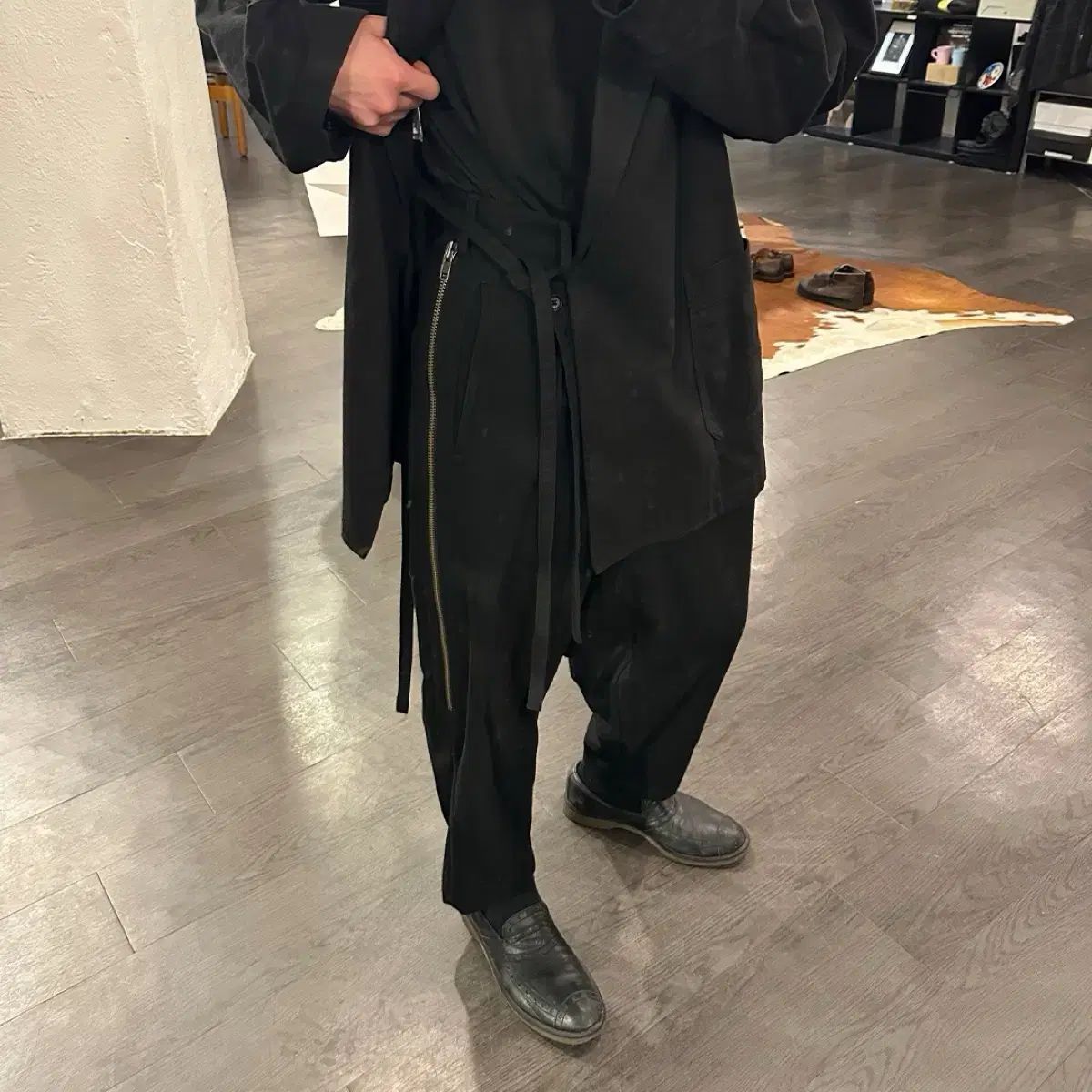 YOHJI YAMAMOTO ヨウジヤマモト プールオム ジッパー デザインテープ