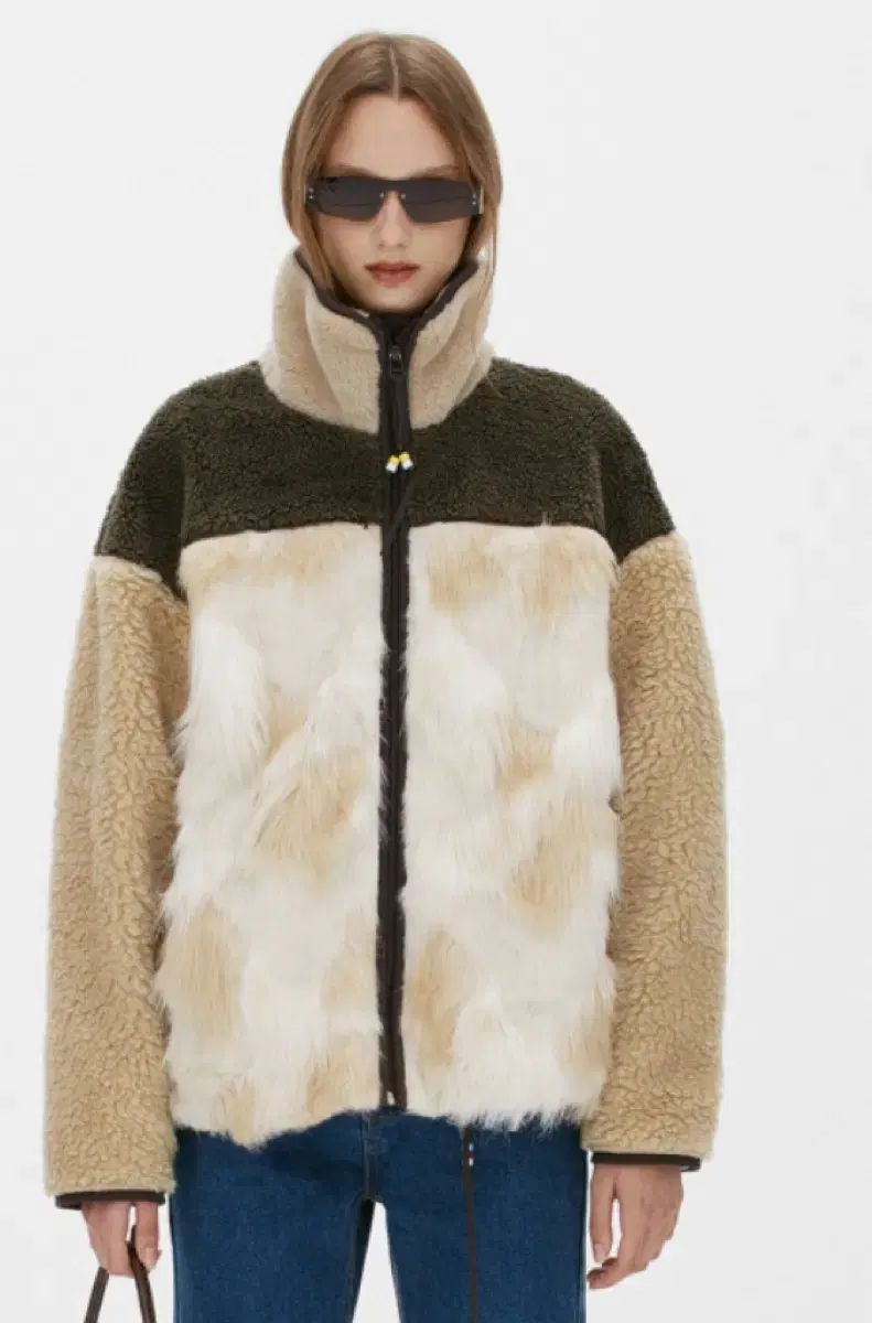 open yy ファー フリース ベージュ